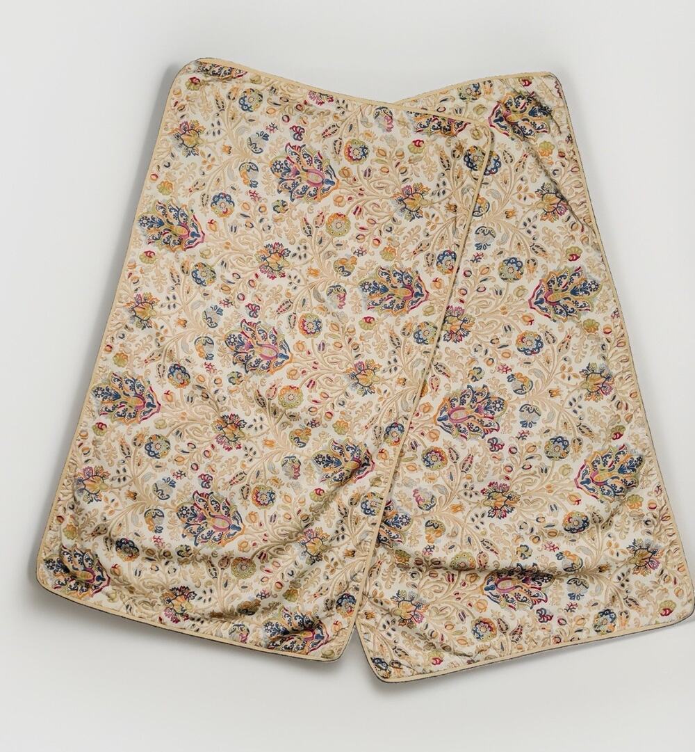 Chaps Home King Pillow Shams Set of 2 Jacobean Paisley Beige Pink Blue Cotton